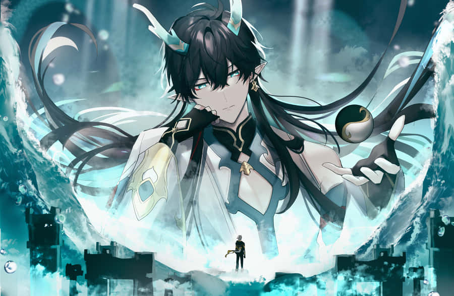 Exibição de Poder de Personagem de Anime Místico