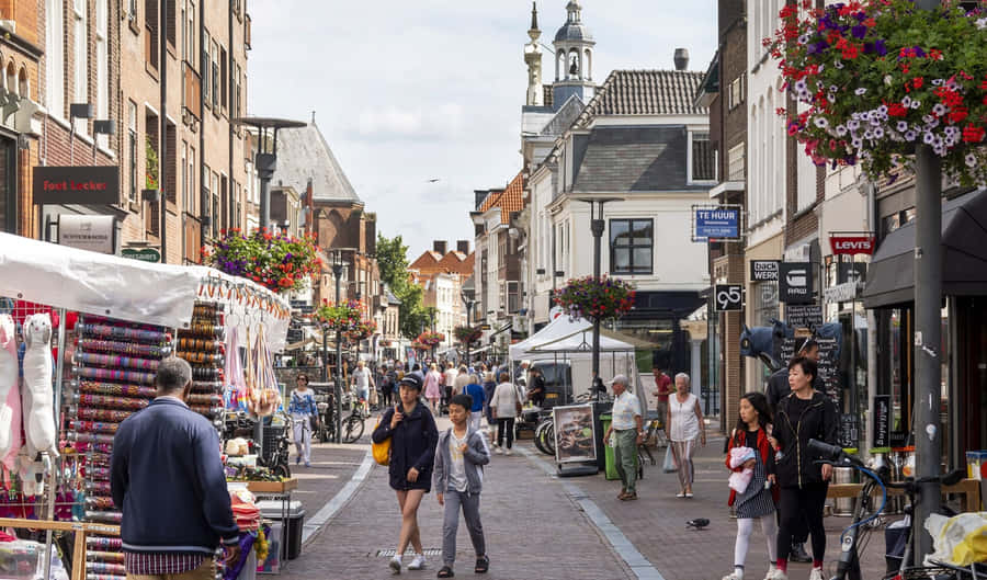 Strada dello Shopping nel Centro di Amersfoort