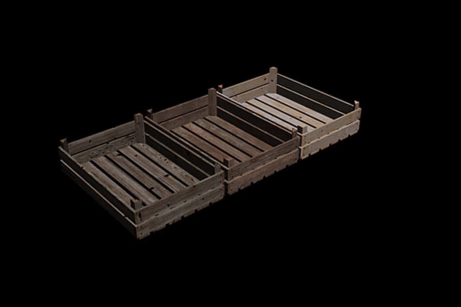 Wooden Palletson Black Background