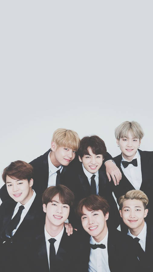 Download BTS Boyband In Black Suit Wallpaper | Wallpapers.com