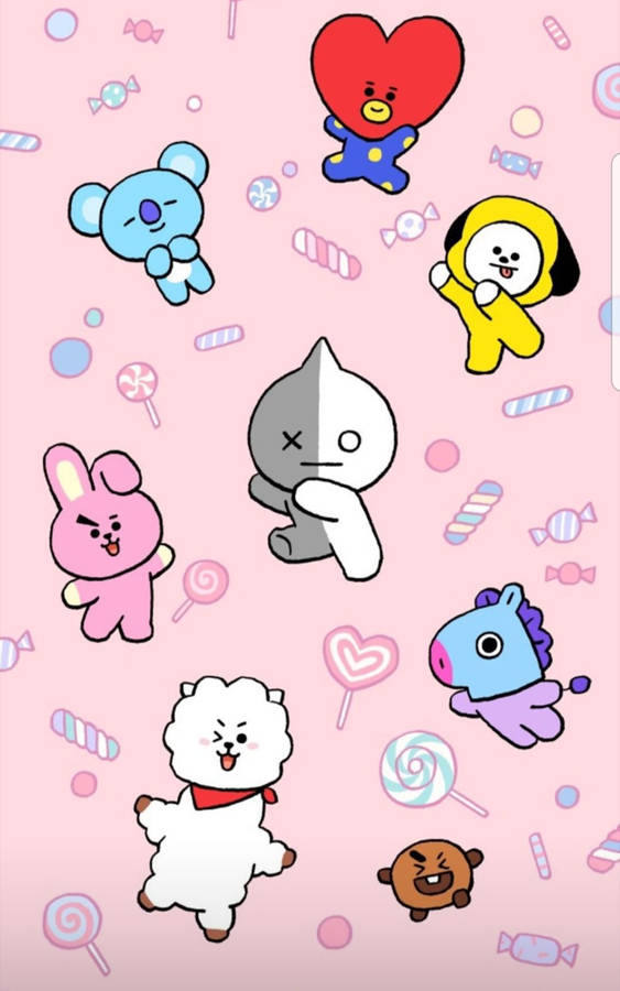 Download Bts Bt21 Screen Art Wallpaper | Wallpapers.com