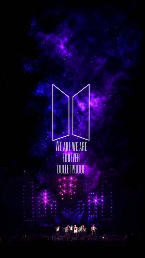 Download Bts Logo Forever Bulletproof Wallpaper | Wallpapers.com