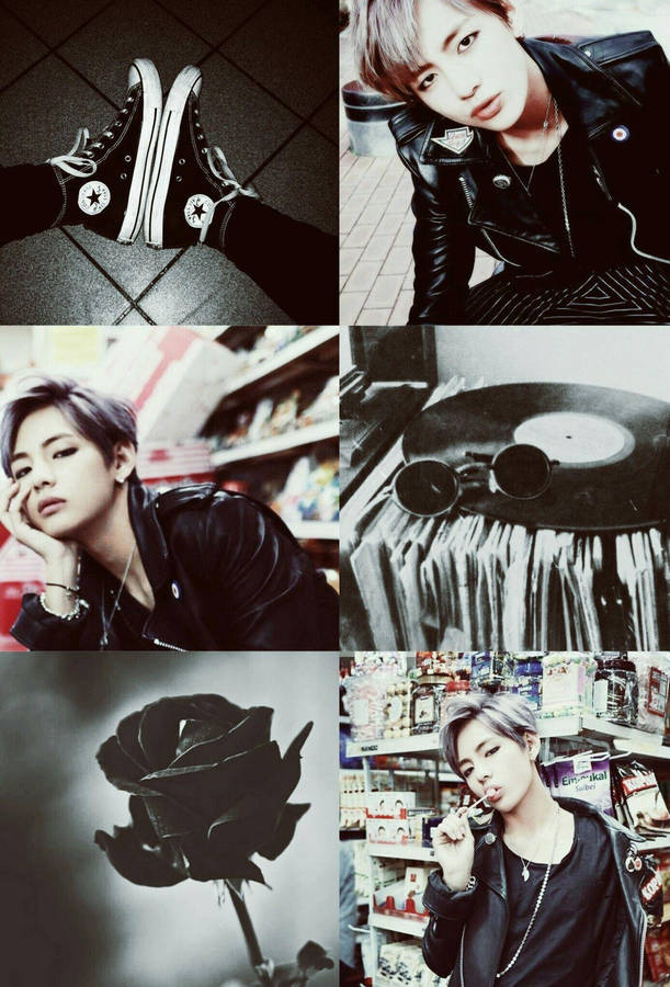 Download Bts Member V Punk Aesthetic Wallpaper | Wallpapers.com