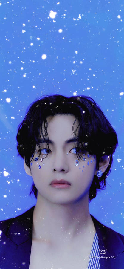 Download Bts Tae Hyung Face Jewels Wallpaper | Wallpapers.com