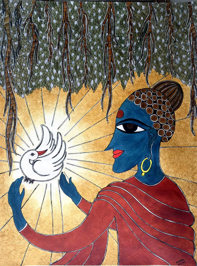 Buddhist Peace Dove Art wallpaper