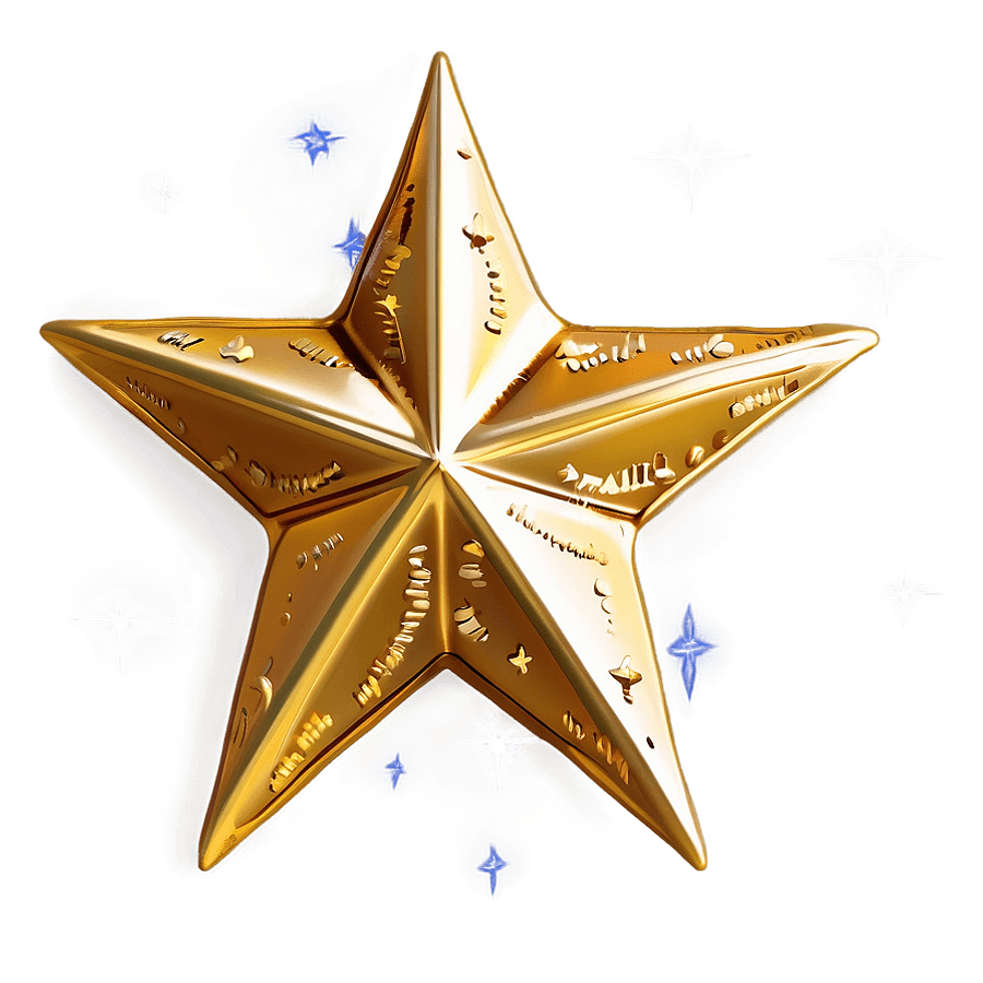 Bright Gold Star Clipart PNG 23