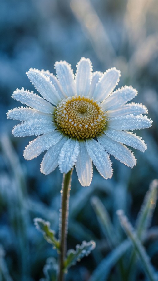 Bunga Aster Beku Wallpaper