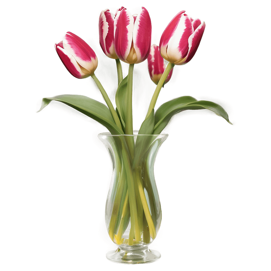 Tulips in Vase PNG nwh