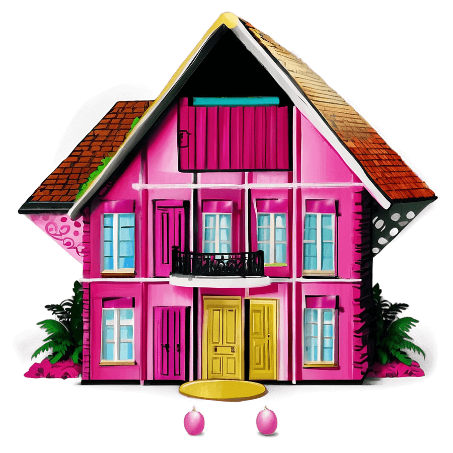 Black Barbie Dream House PNG pba34