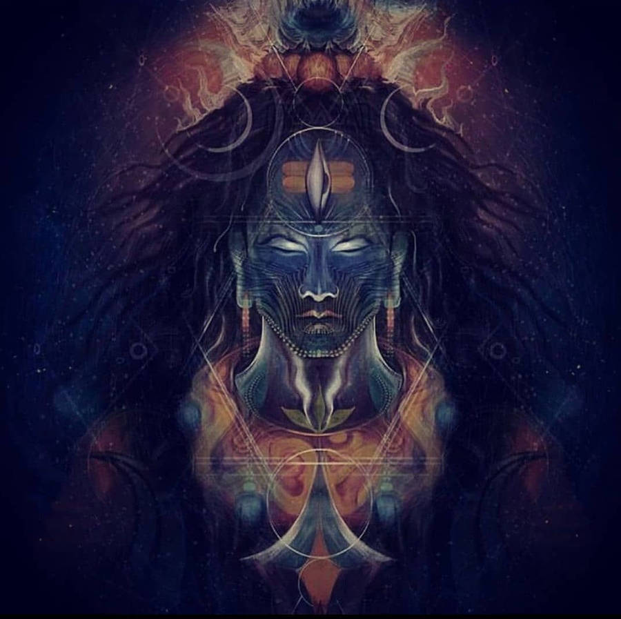 Shiv Tandav Creepy Æstetisk På Starry Sky
