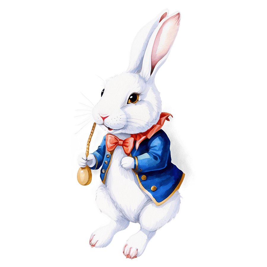 White Rabbit Watercolor PNG lym8