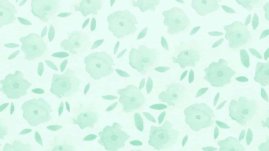 Mint Floral Pattern Background