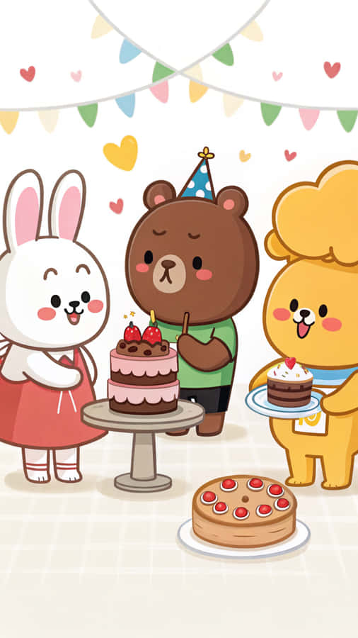 group,puppy,colours,kitten,cartoon,love,friendship,friends,poppy,flower,line friends,brand,wallpaper,line,raccoon,panda,family,row,art,collection