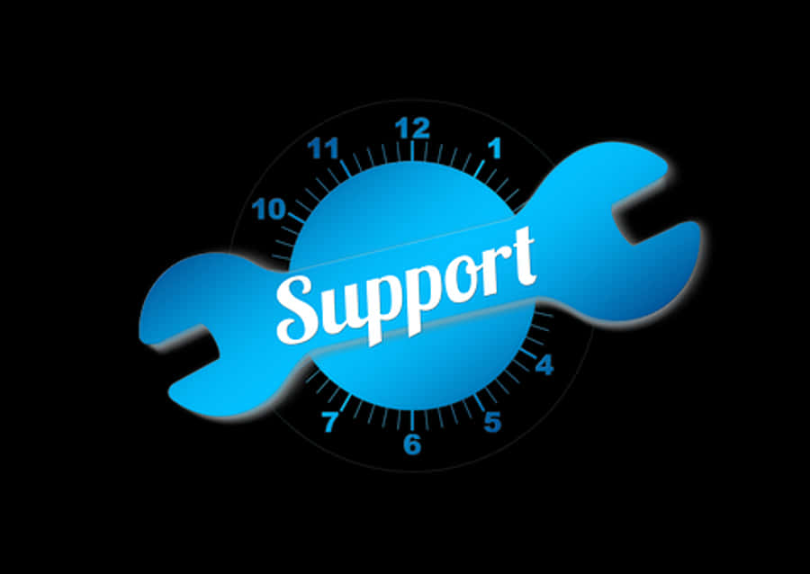 Support Wrench Clock Graphic