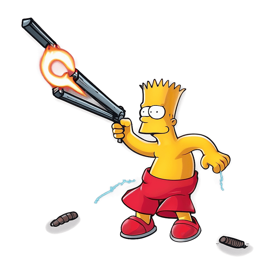 Bart Simpson with Slingshot PNG qto3