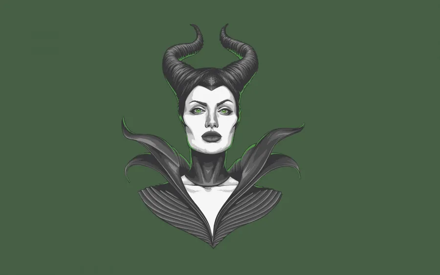 Maleficent Green Background wallpaper