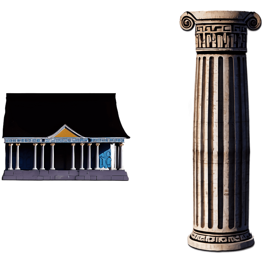 Greek Pillar Theme PNG sea