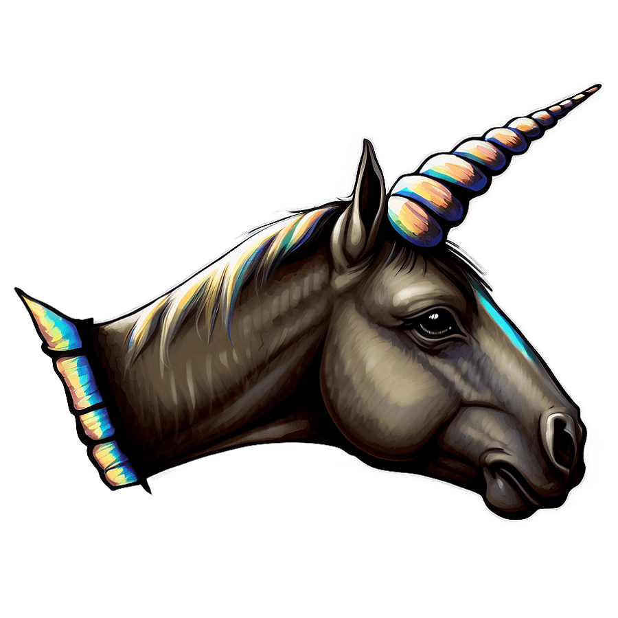 Luminous Unicorn Horn Drawing PNG 48