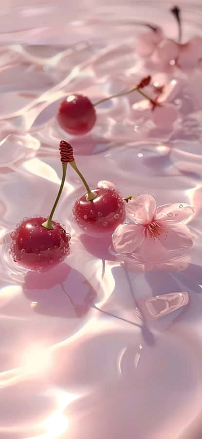 Iphone 16 Plus Körsbärsblom Wallpaper
