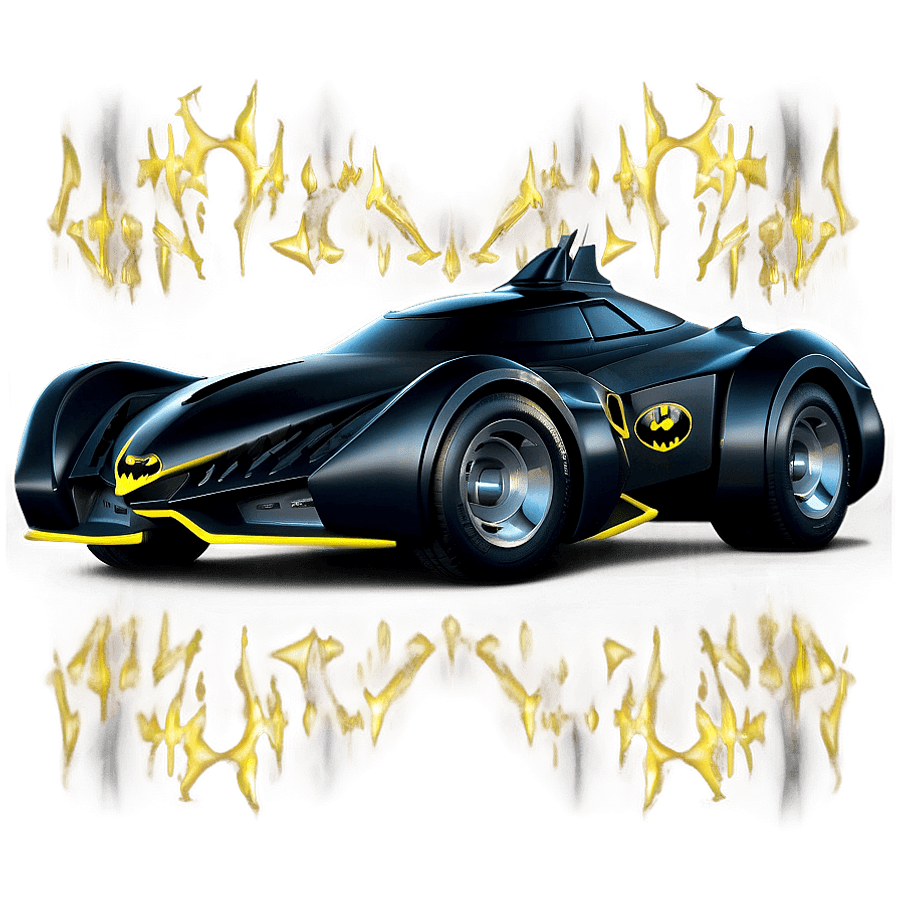 Batmobile with Batman PNG 06242024