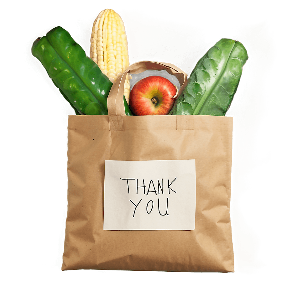 Minimalist Thank You Bag Art PNG ght