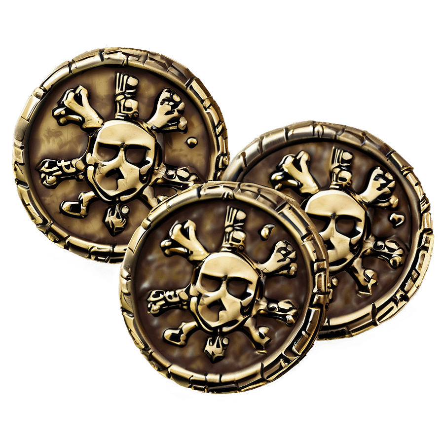 Pirate Treasure Coins PNG hhu77