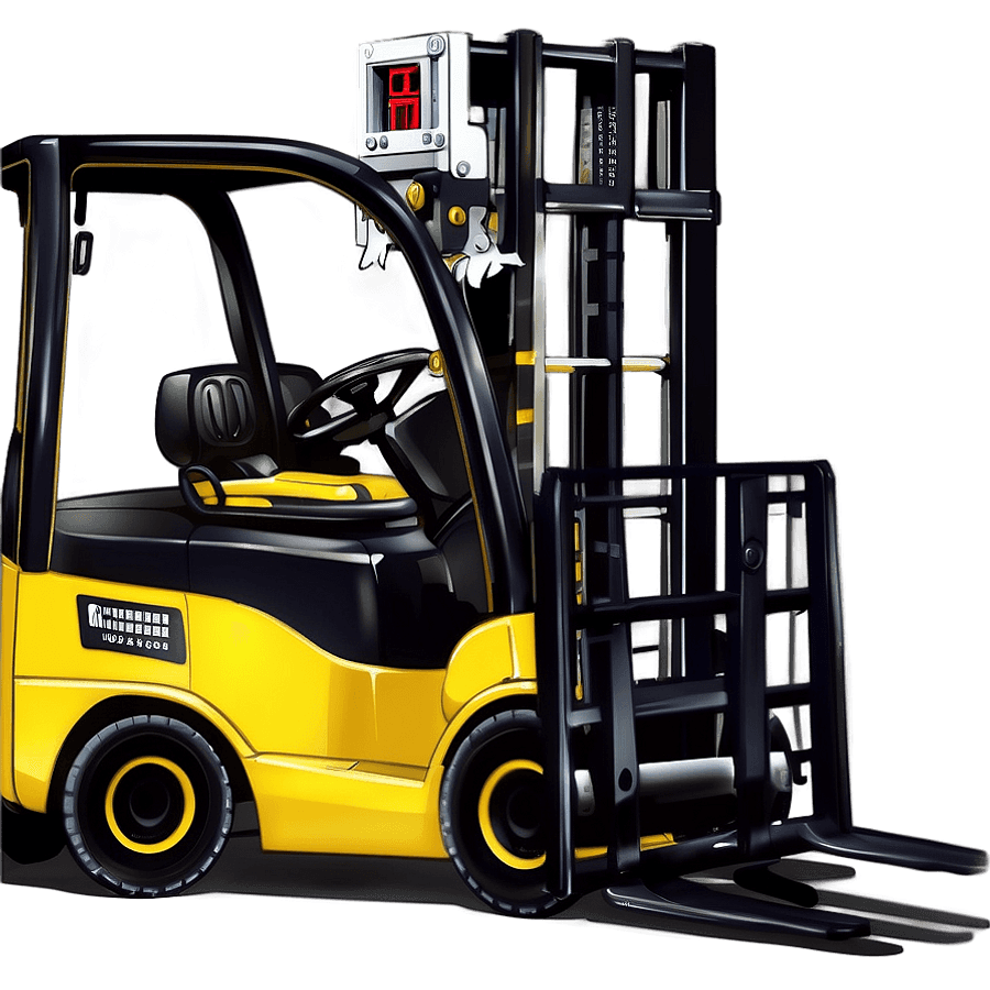 Industrial Forklift Illustration PNG 89