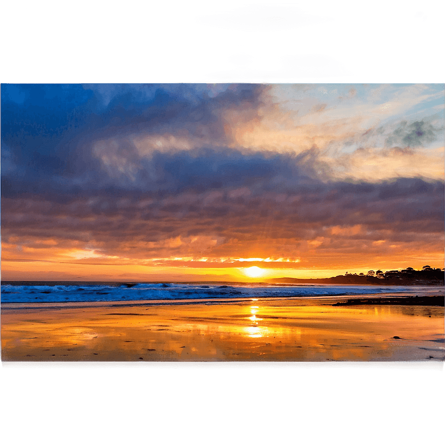 Santa Cruz Beach Sunset PNG 06242024