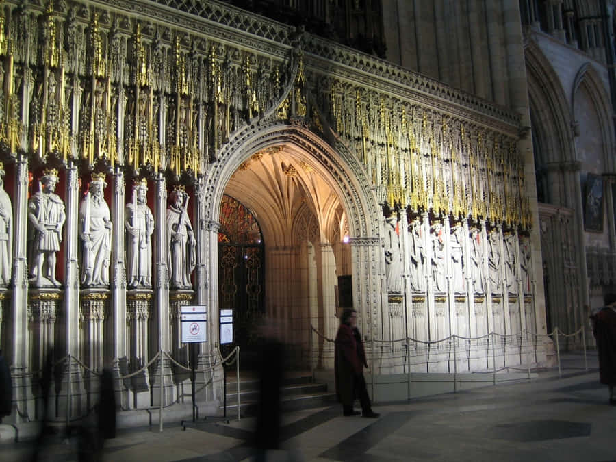 protetorde tela do Coro da Catedral de York Minster.