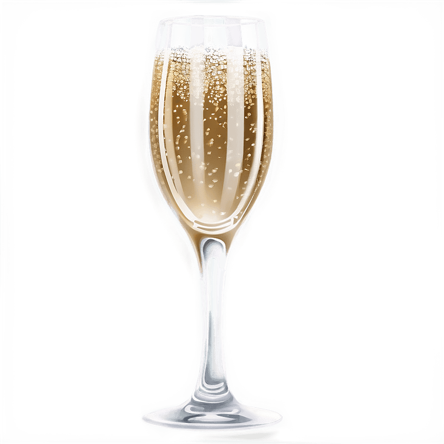 Realistic Champagne Glass PNG 98