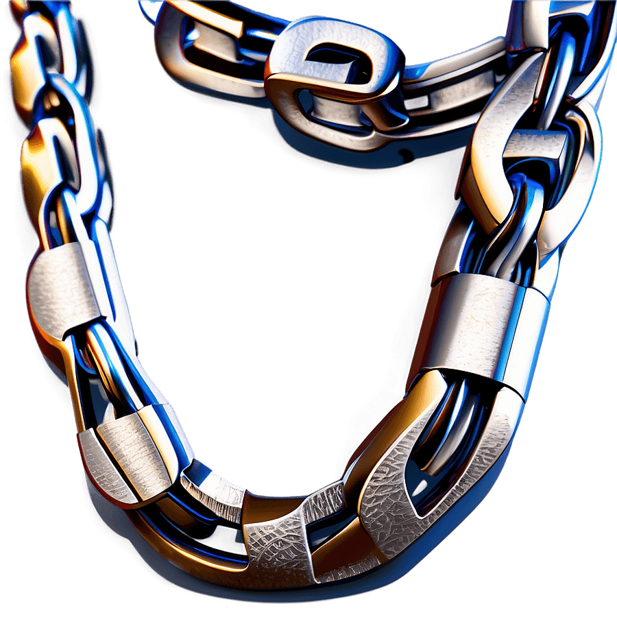 Sleek Silver Chain PNG ncg