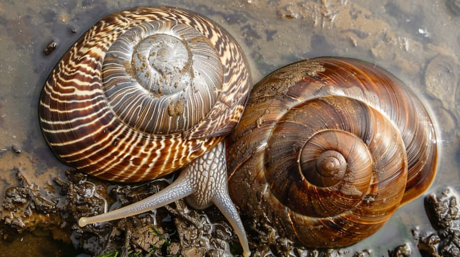 Volute Schnecken in natürlichem Lebensraum