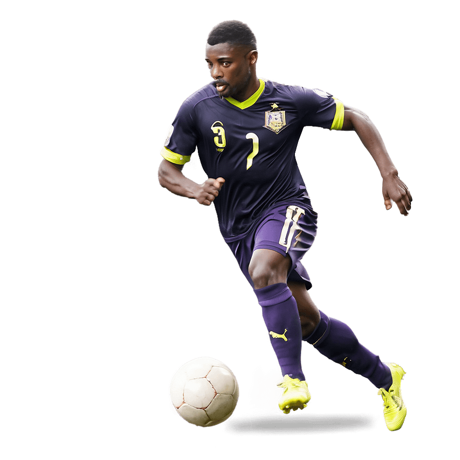 Agile Soccer Player Mid-Game PNG vyb94