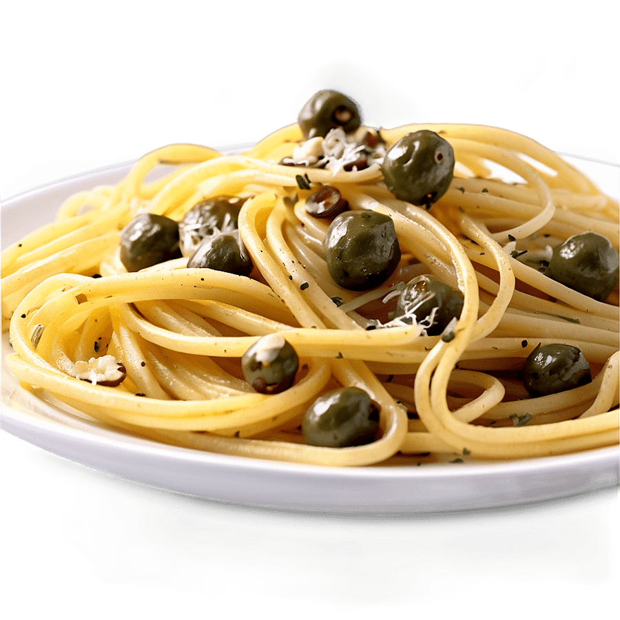 Spaghetti with Capers PNG fsq