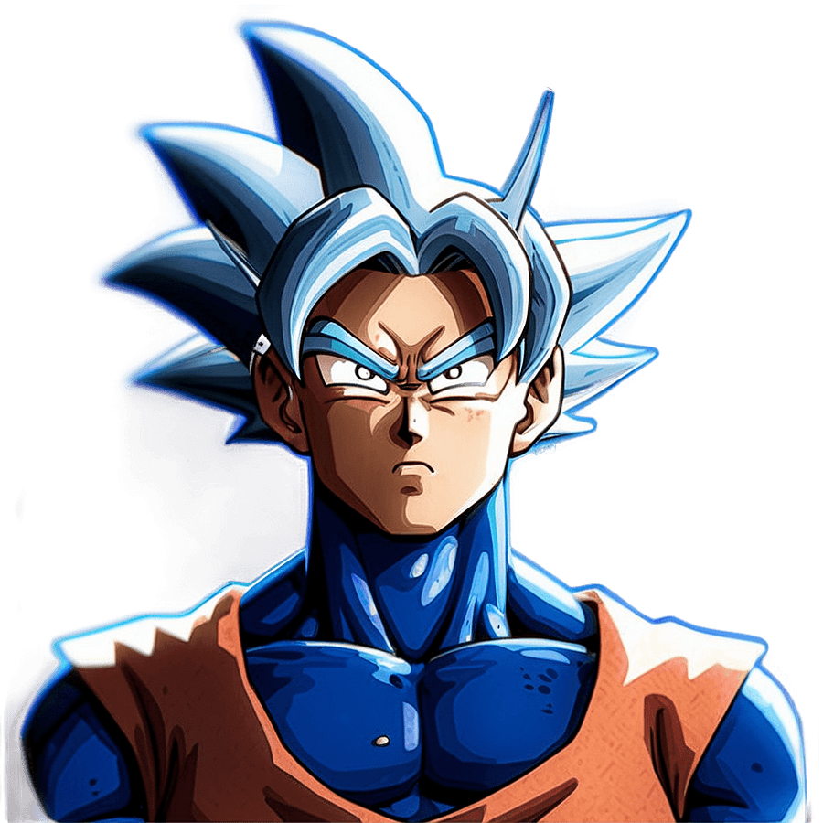 Goku Ultra Instinct Close-Up PNG pxg93