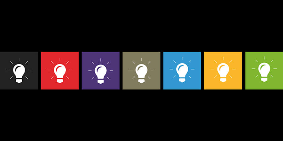 Colorful Lightbulb Ideas Concept