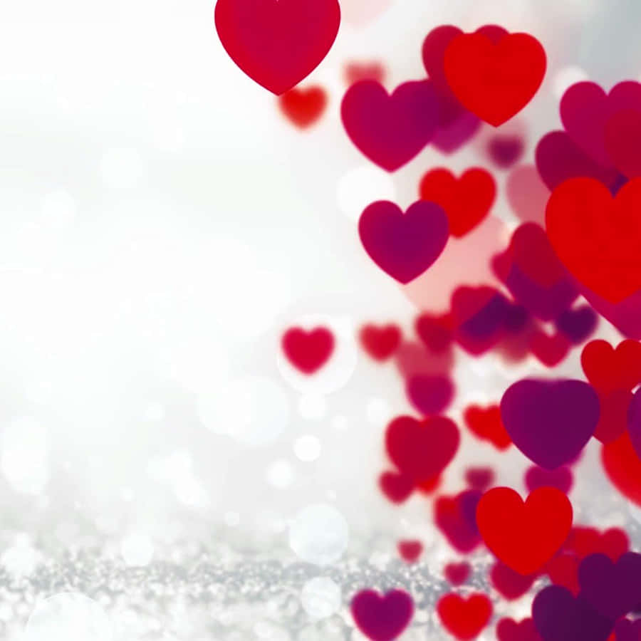 Valentinsdag baggrund med hjerter
