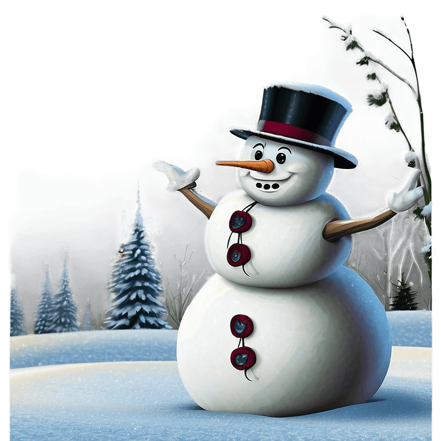 Frosty The Snowman Frosty Scene PNG eud