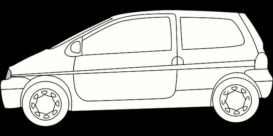 Compact_ Car_ Outline_ Vector