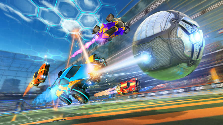 Wallpaper - Streger over himlen i 1080P Rocket League tapet