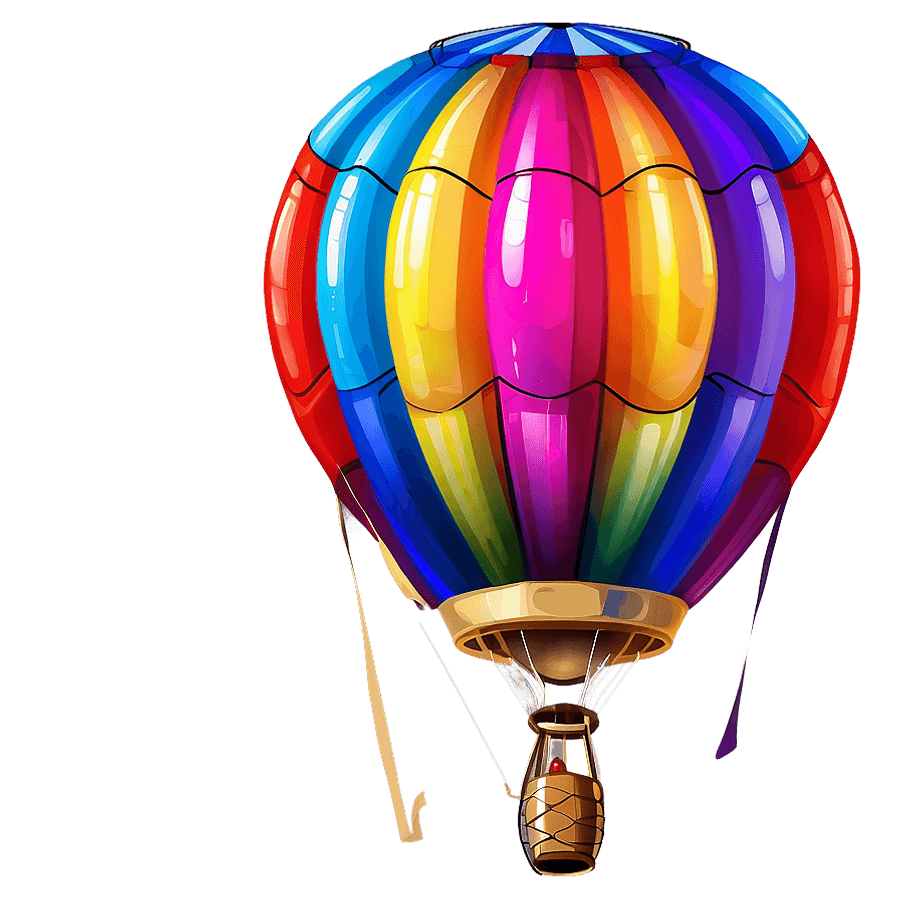 Stylized Hot Air Balloon PNG pip34