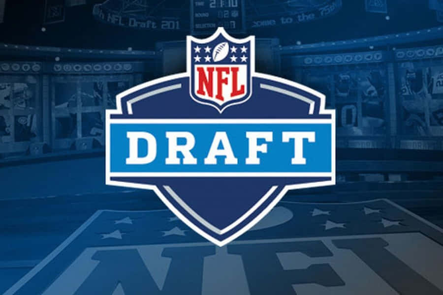 Logotipo do Draft da NFL em Fundo Azul