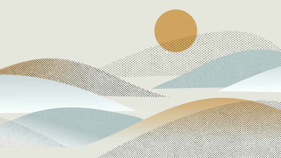 Abstrakt Prik Landskab Kunst