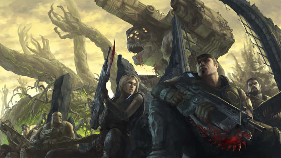 Gears of War3 Squad Förberedd för Strid