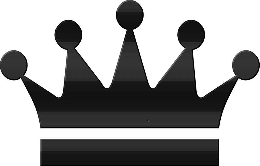 Simplified Black Crown Graphic