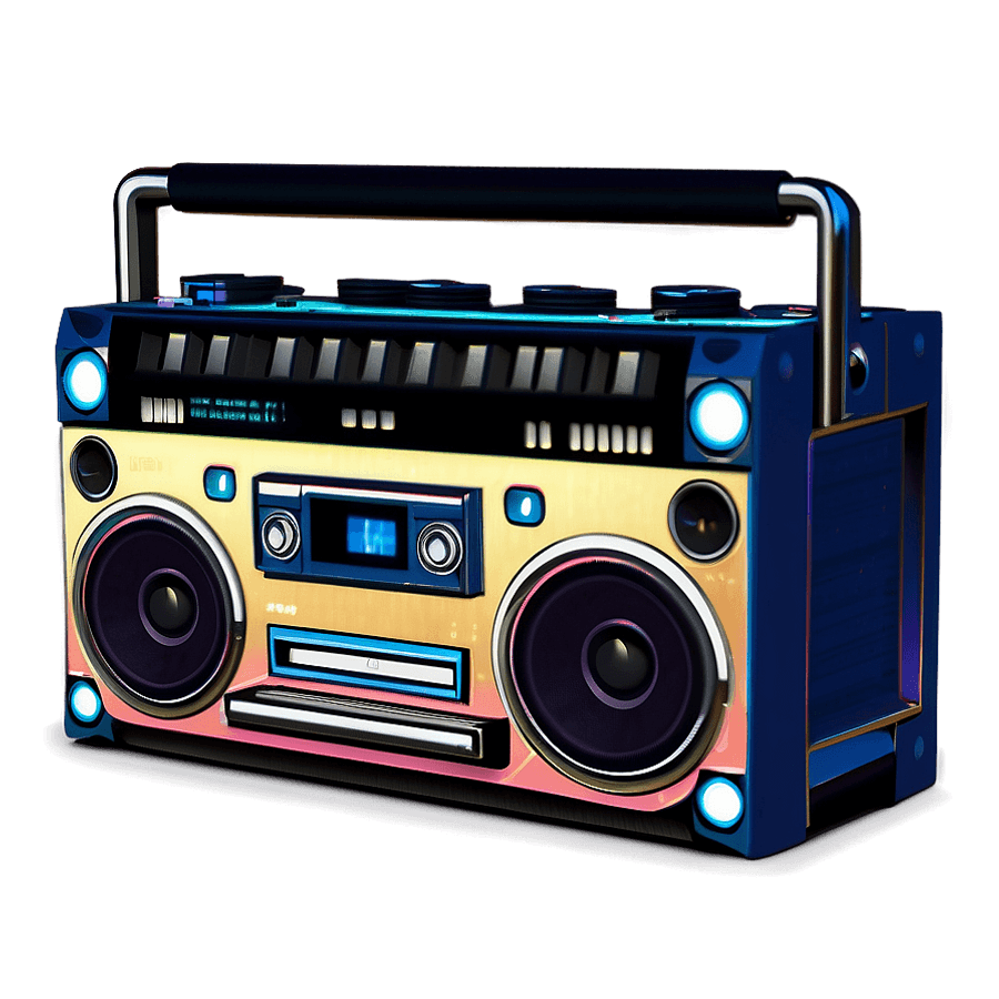 Minimalist Boom Box PNG klc33