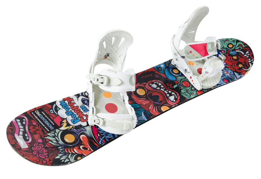 Colorful Snowboardwith Bindings
