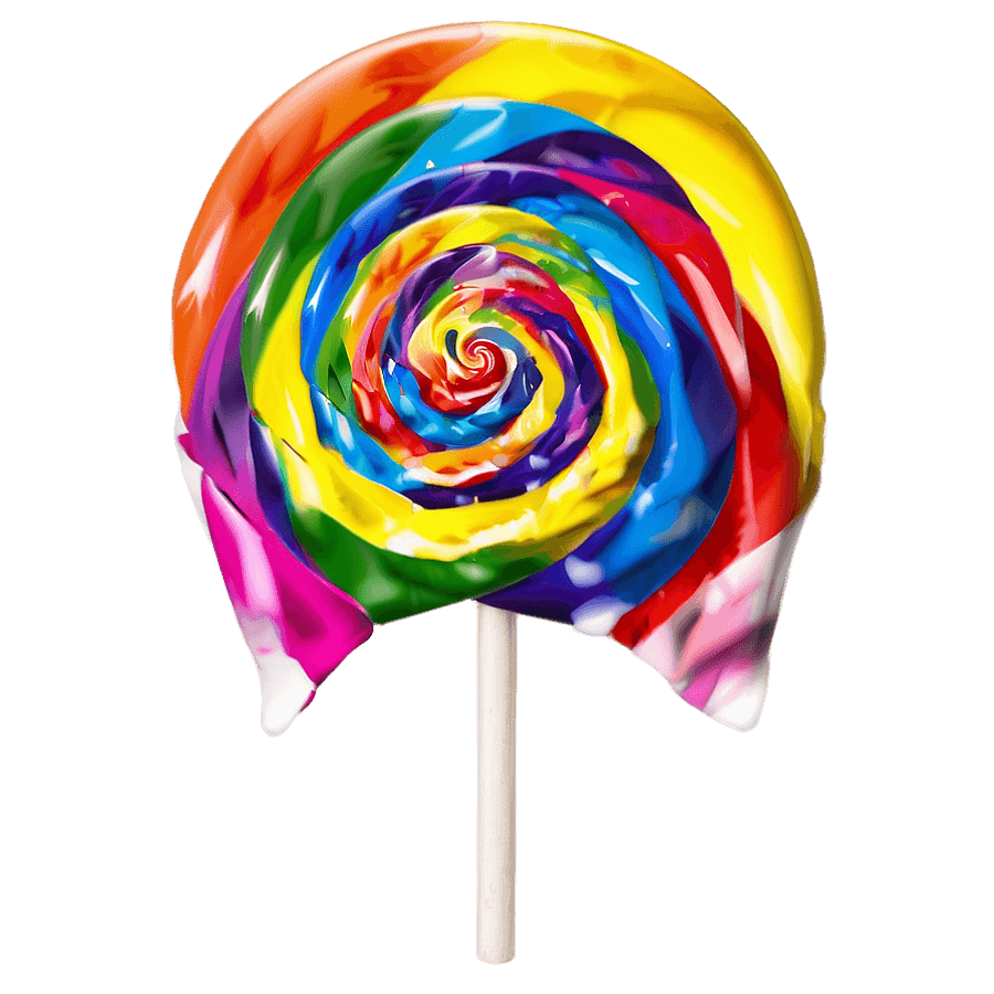 Rainbow Spiral Lollipop PNG jpi