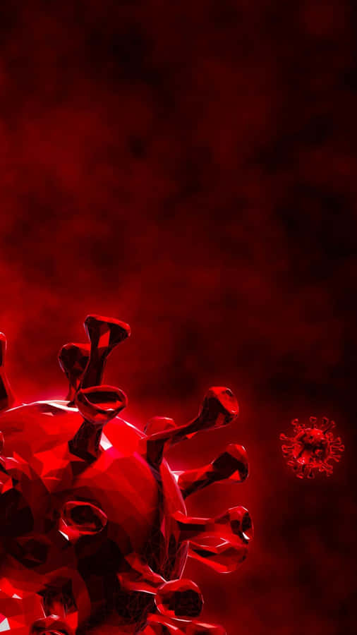 Arte Abstrata do Vírus Vermelho