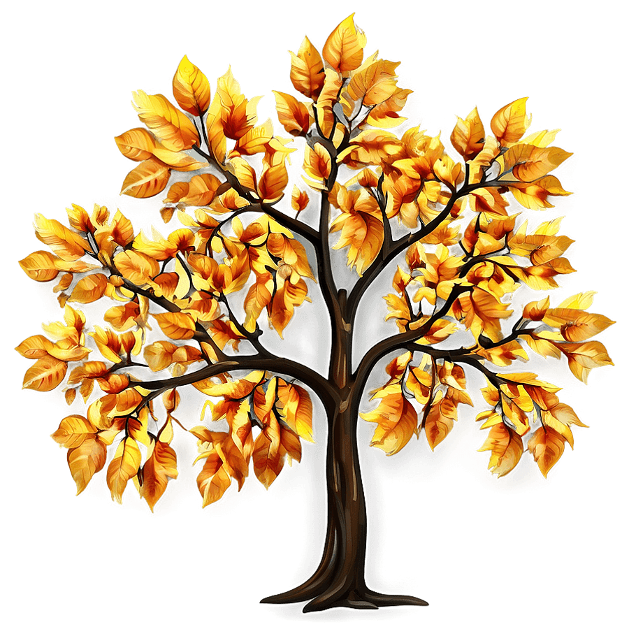 Golden Fall Tree PNG 59